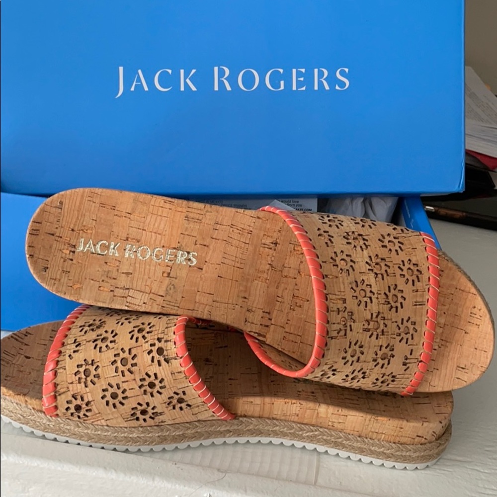Jack Rogers cork slides